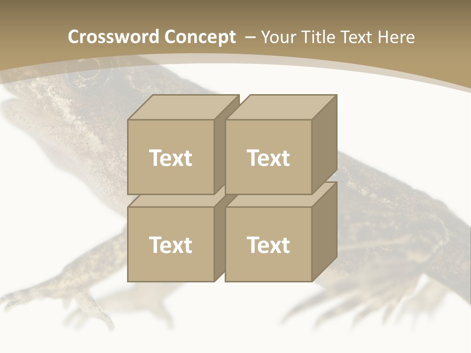 Creature White Background Amphibian PowerPoint Template