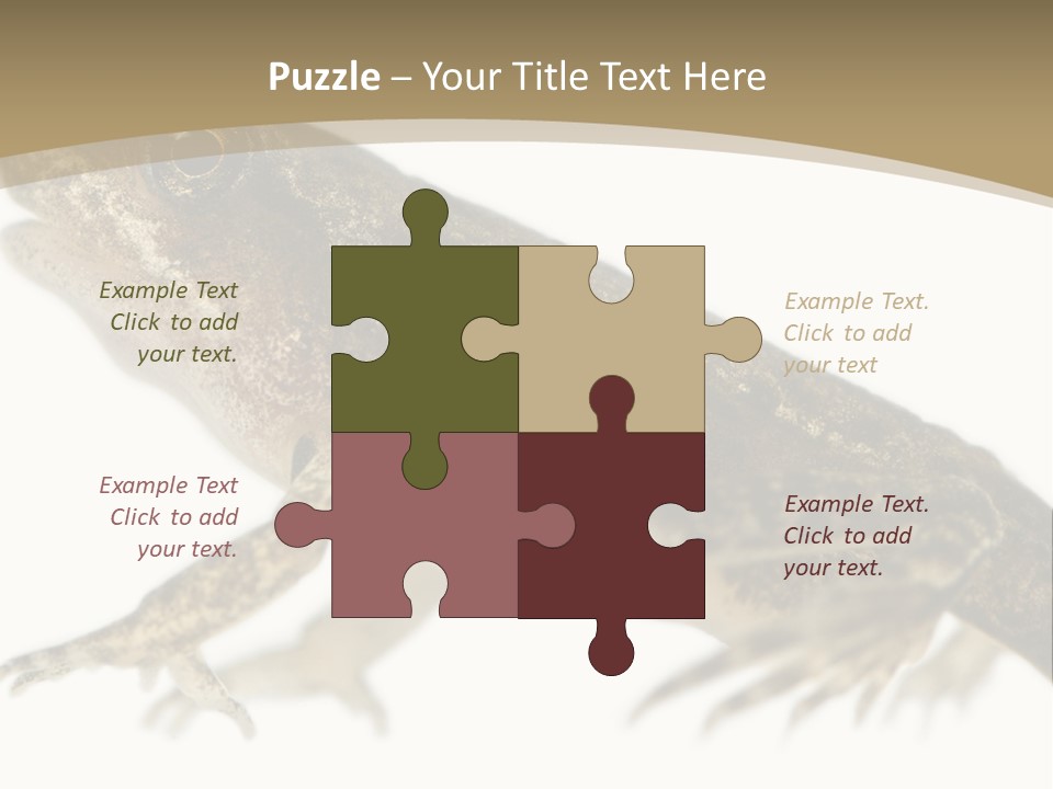 Creature White Background Amphibian PowerPoint Template