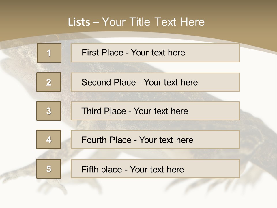 Creature White Background Amphibian PowerPoint Template