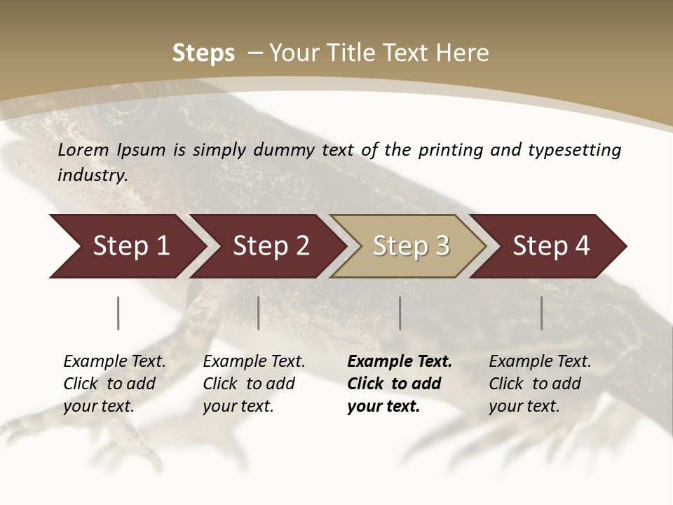 Creature White Background Amphibian PowerPoint Template