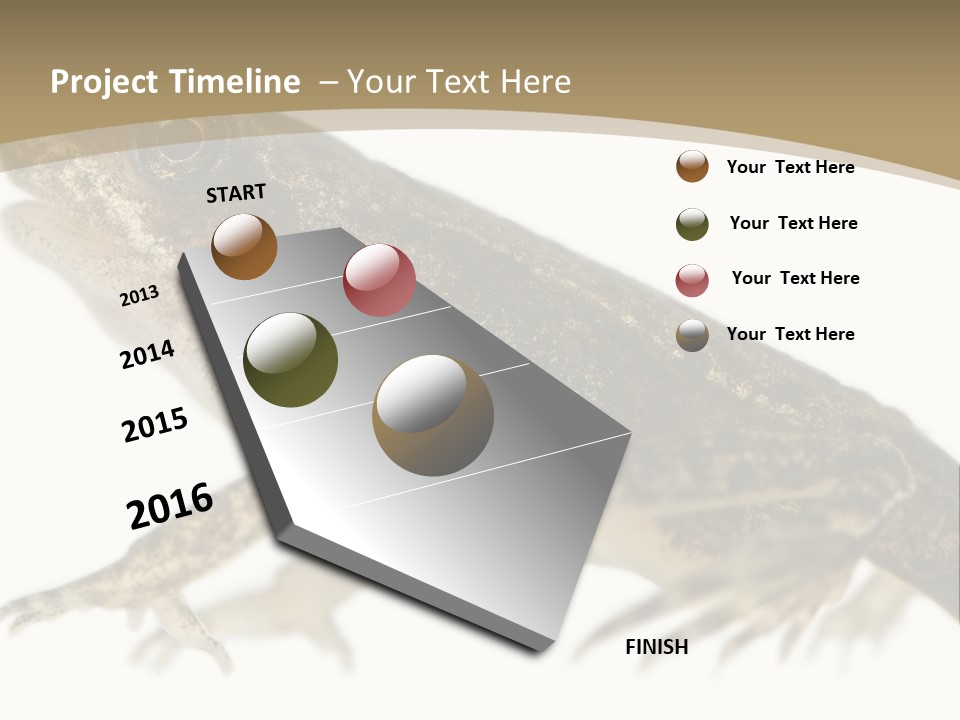 Creature White Background Amphibian PowerPoint Template