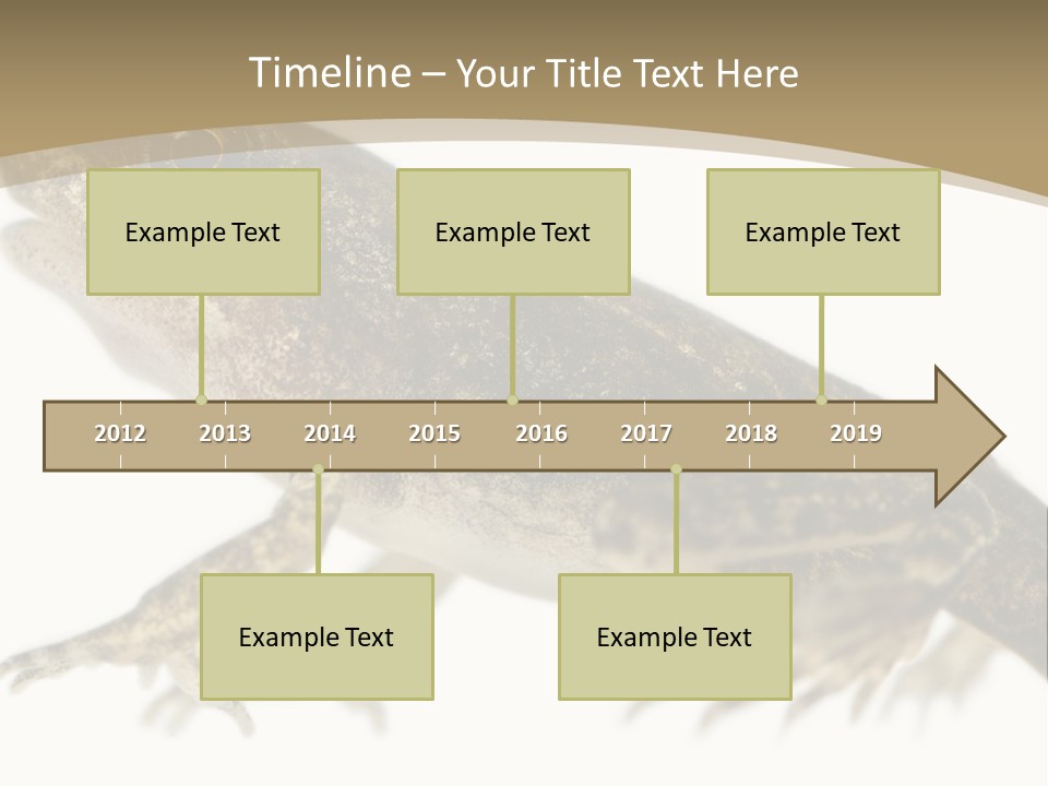 Creature White Background Amphibian PowerPoint Template