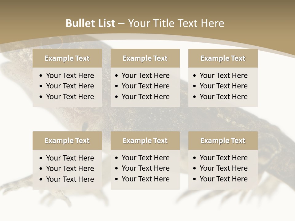 Creature White Background Amphibian PowerPoint Template