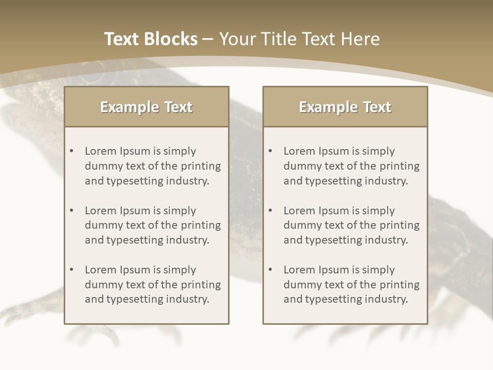 Creature White Background Amphibian PowerPoint Template