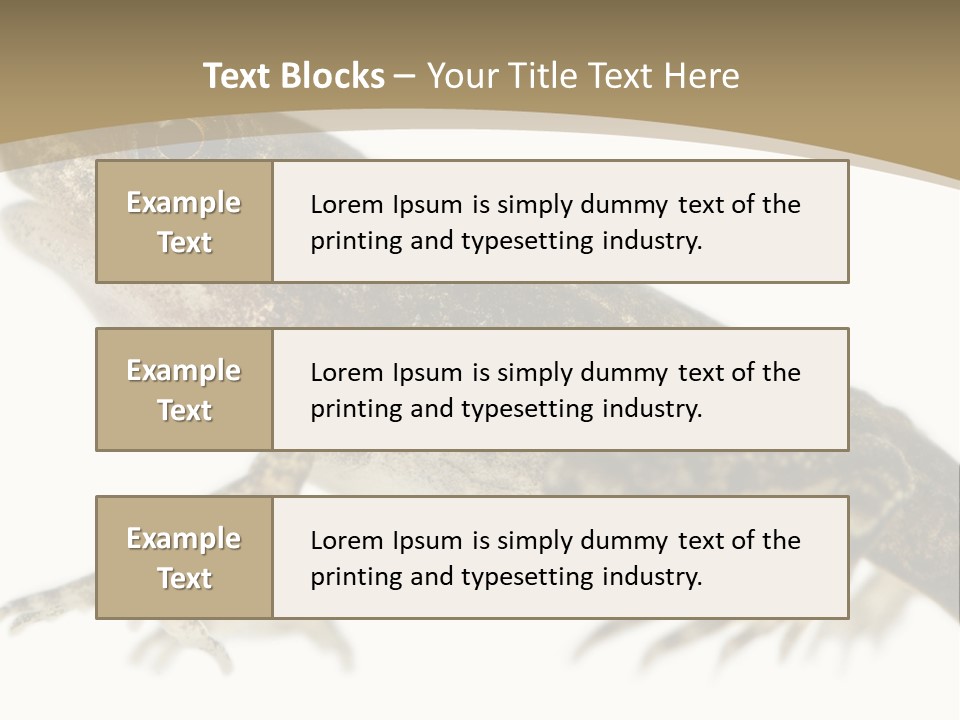 Creature White Background Amphibian PowerPoint Template