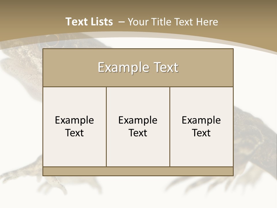 Creature White Background Amphibian PowerPoint Template