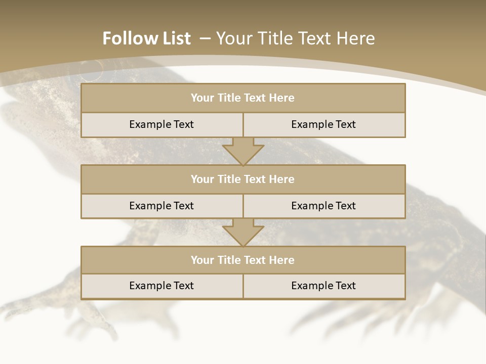 Creature White Background Amphibian PowerPoint Template