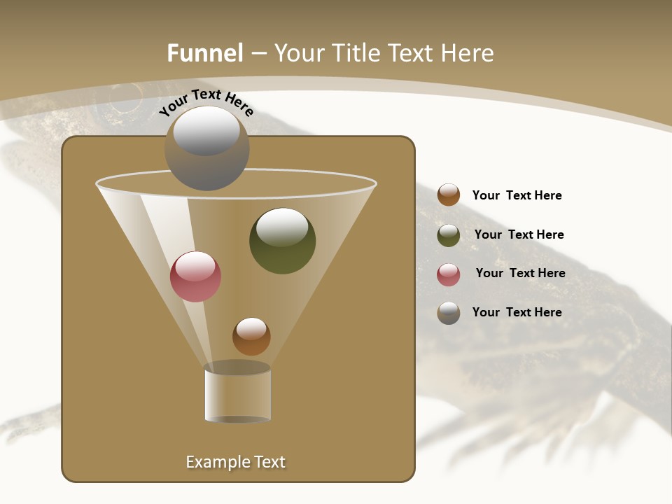 Creature White Background Amphibian PowerPoint Template