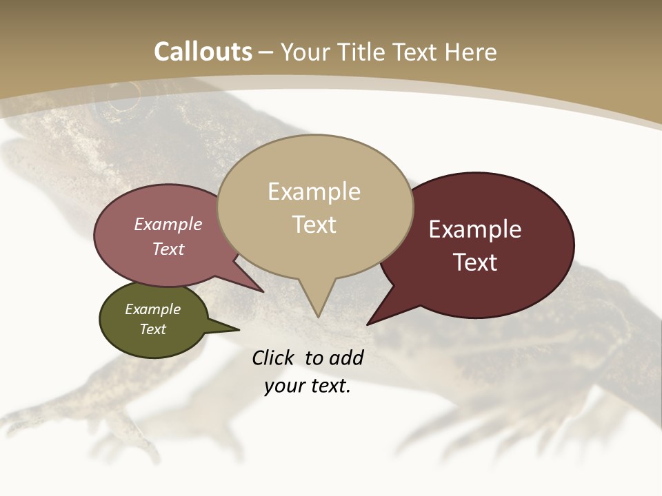 Creature White Background Amphibian PowerPoint Template