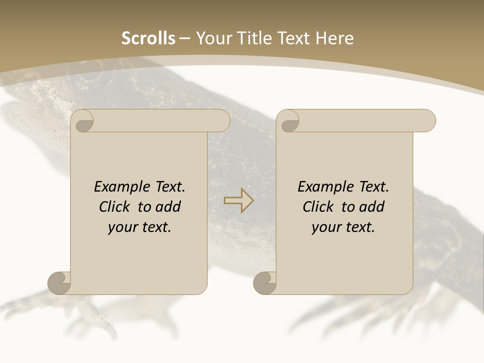 Creature White Background Amphibian PowerPoint Template