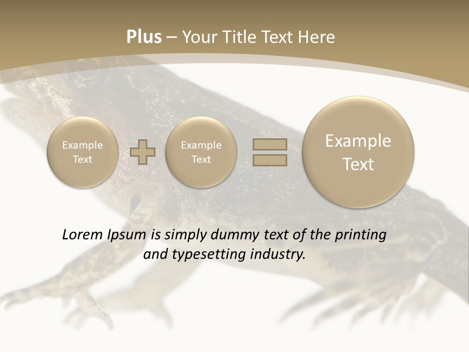 Creature White Background Amphibian PowerPoint Template