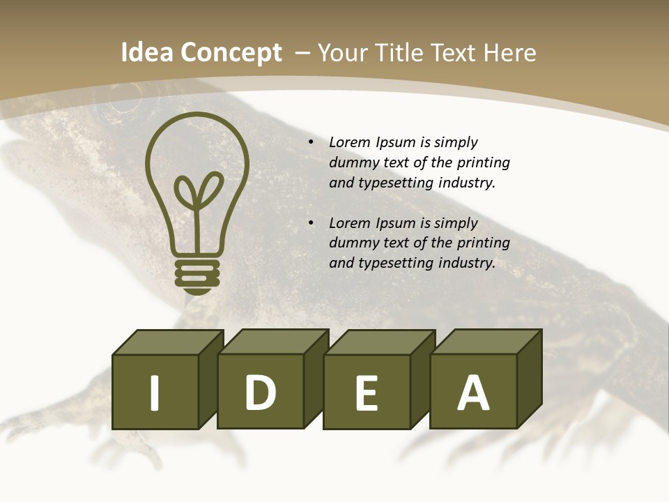 Creature White Background Amphibian PowerPoint Template