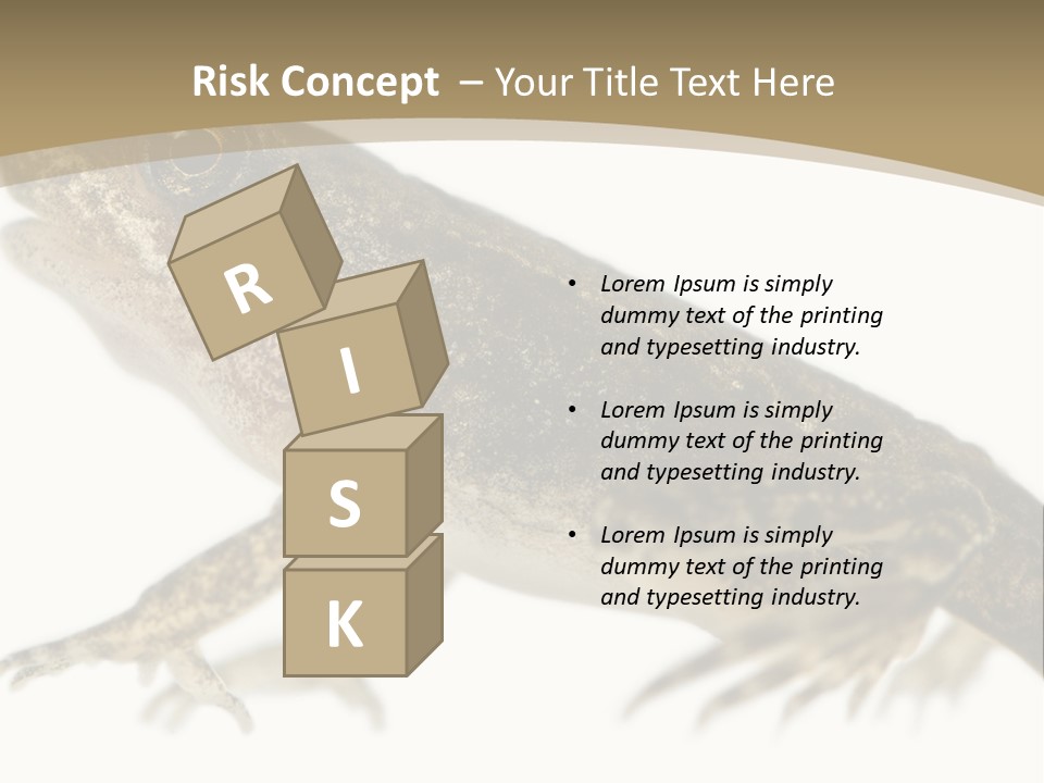 Creature White Background Amphibian PowerPoint Template