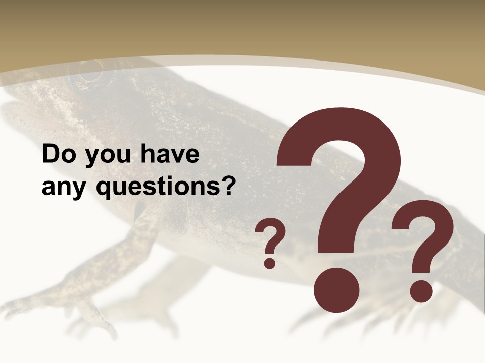 Creature White Background Amphibian PowerPoint Template