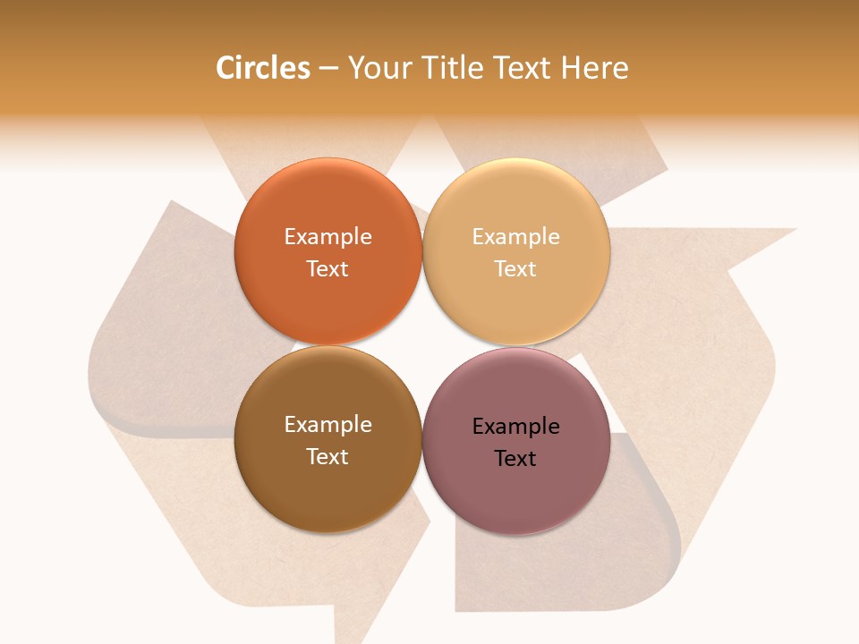 A Brown Recycle Sign With A White Background PowerPoint Template