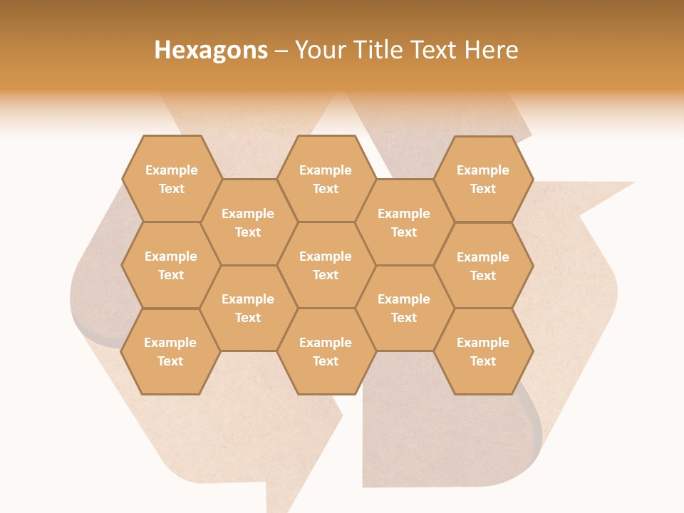 A Brown Recycle Sign With A White Background PowerPoint Template