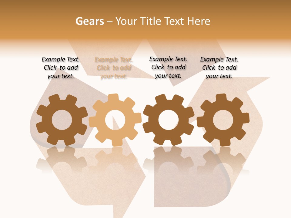 A Brown Recycle Sign With A White Background PowerPoint Template