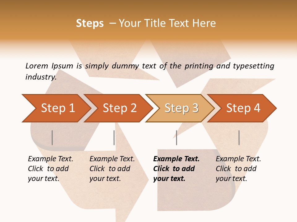 A Brown Recycle Sign With A White Background PowerPoint Template