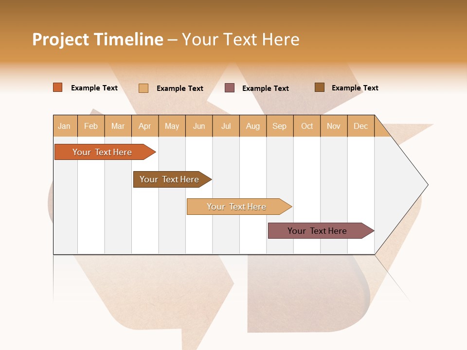 A Brown Recycle Sign With A White Background PowerPoint Template