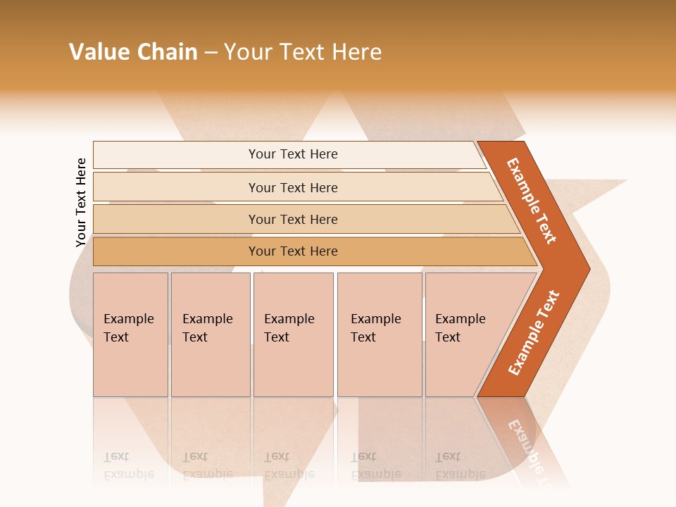 A Brown Recycle Sign With A White Background PowerPoint Template