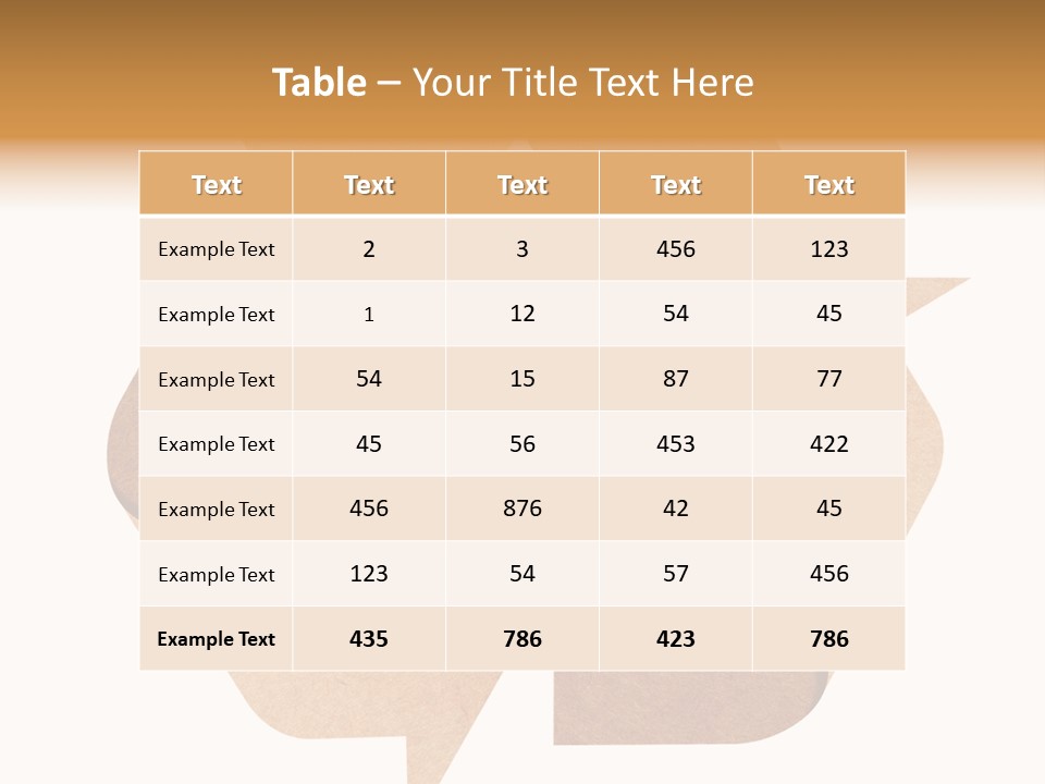 A Brown Recycle Sign With A White Background PowerPoint Template