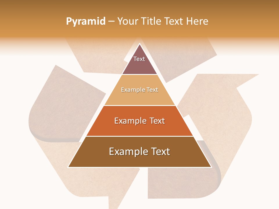 A Brown Recycle Sign With A White Background PowerPoint Template