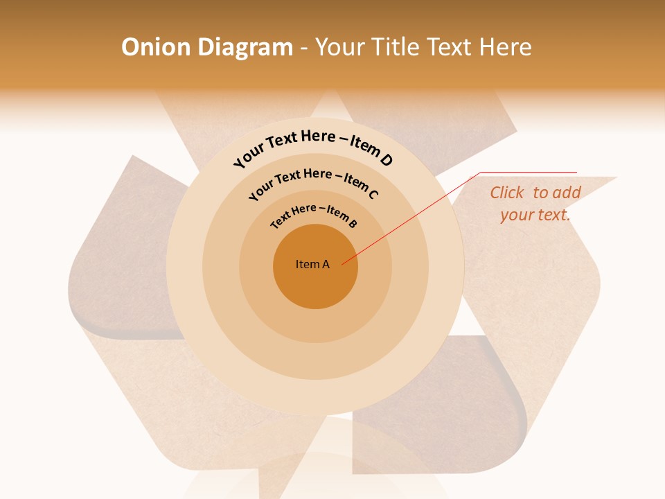 A Brown Recycle Sign With A White Background PowerPoint Template