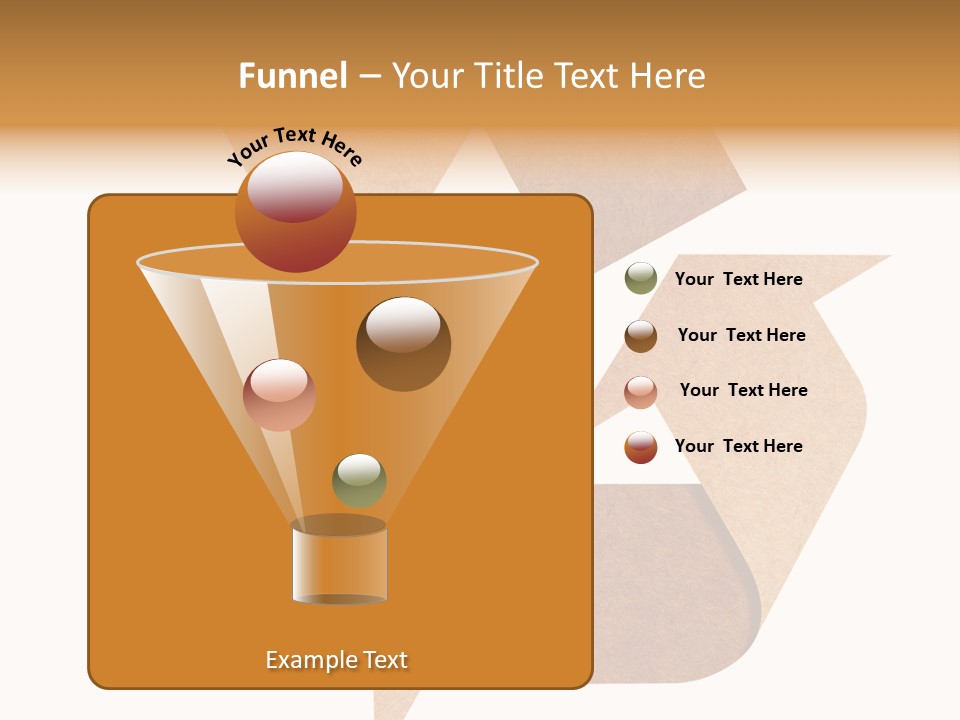 A Brown Recycle Sign With A White Background PowerPoint Template