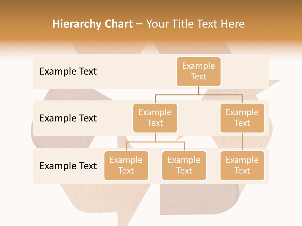 A Brown Recycle Sign With A White Background PowerPoint Template