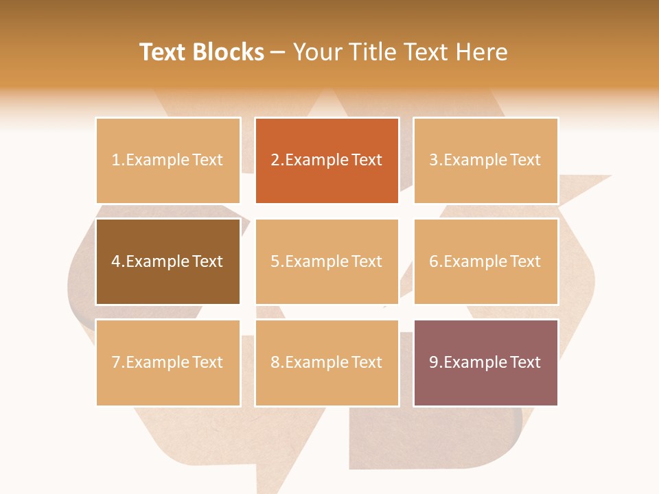 A Brown Recycle Sign With A White Background PowerPoint Template