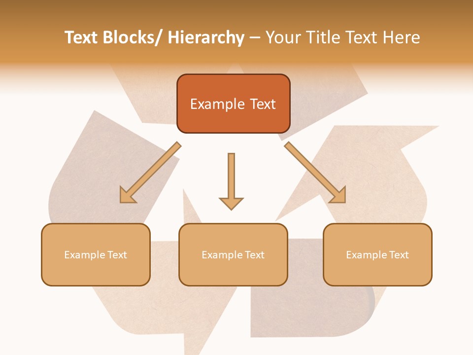 A Brown Recycle Sign With A White Background PowerPoint Template
