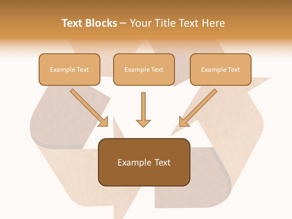 A Brown Recycle Sign With A White Background PowerPoint Template