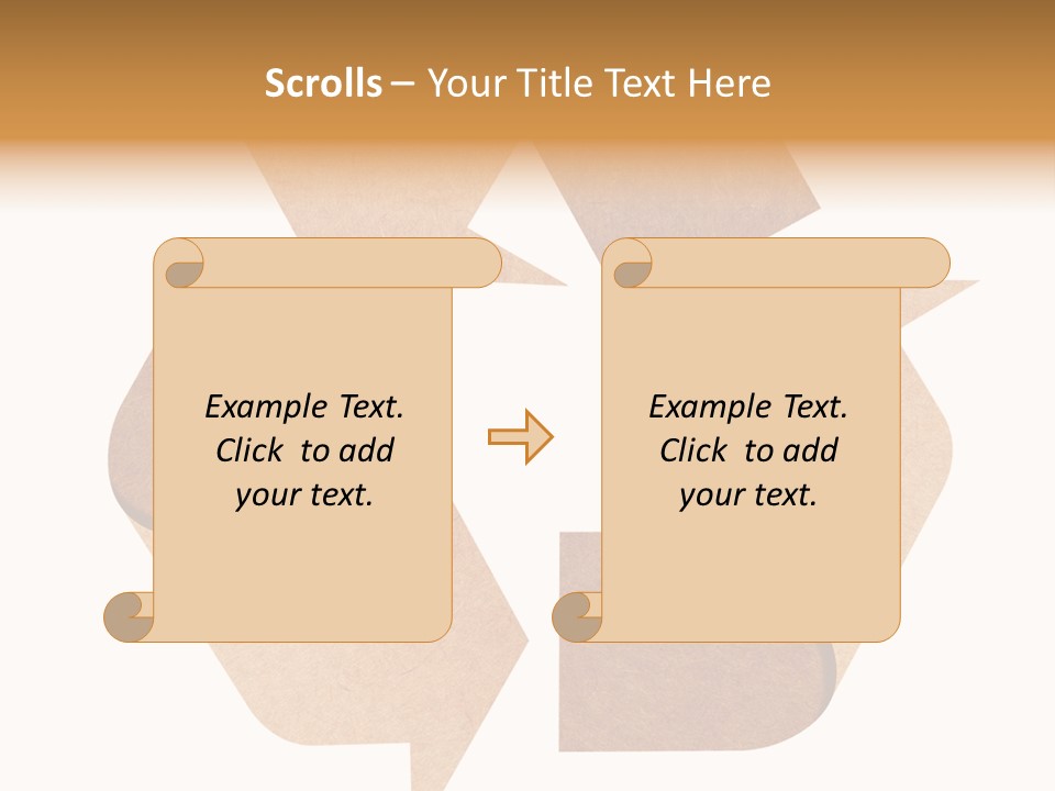 A Brown Recycle Sign With A White Background PowerPoint Template