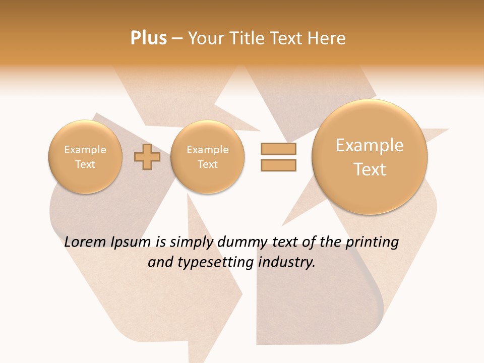 A Brown Recycle Sign With A White Background PowerPoint Template