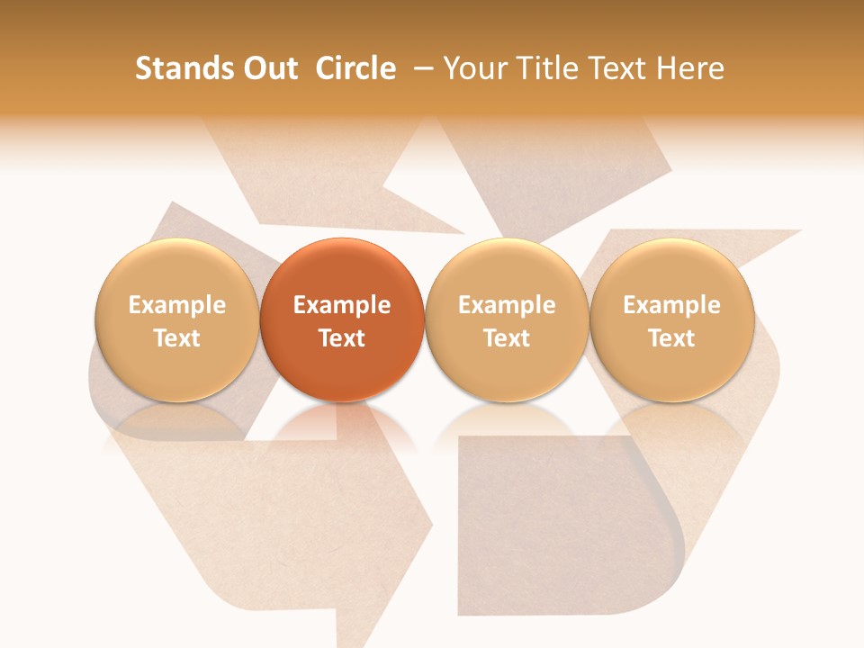 A Brown Recycle Sign With A White Background PowerPoint Template