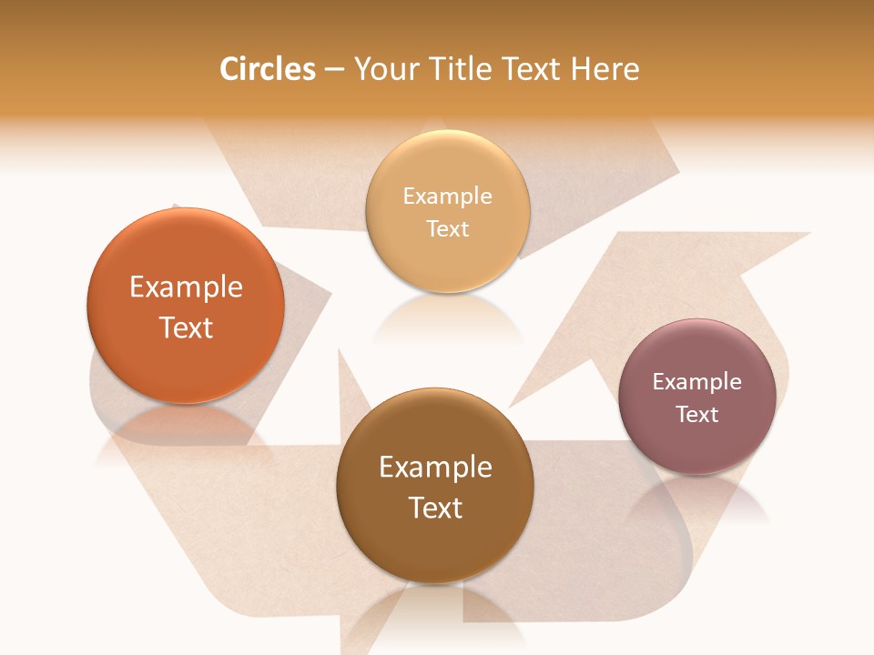 A Brown Recycle Sign With A White Background PowerPoint Template