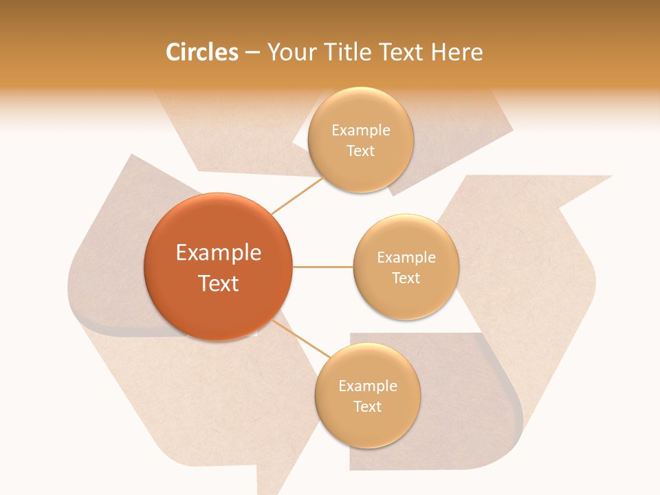 A Brown Recycle Sign With A White Background PowerPoint Template