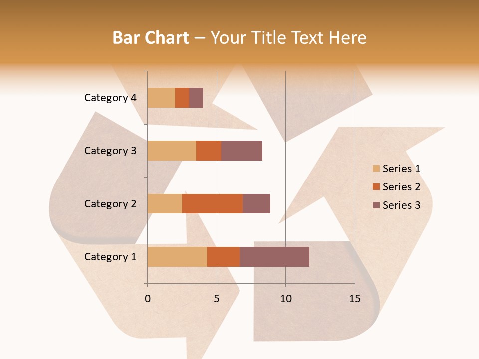 A Brown Recycle Sign With A White Background PowerPoint Template
