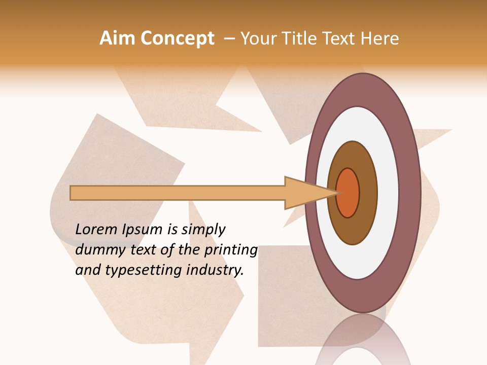 A Brown Recycle Sign With A White Background PowerPoint Template