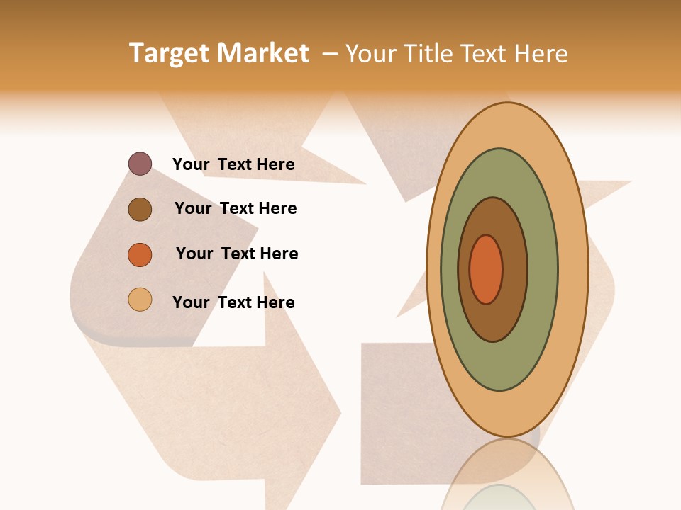 A Brown Recycle Sign With A White Background PowerPoint Template