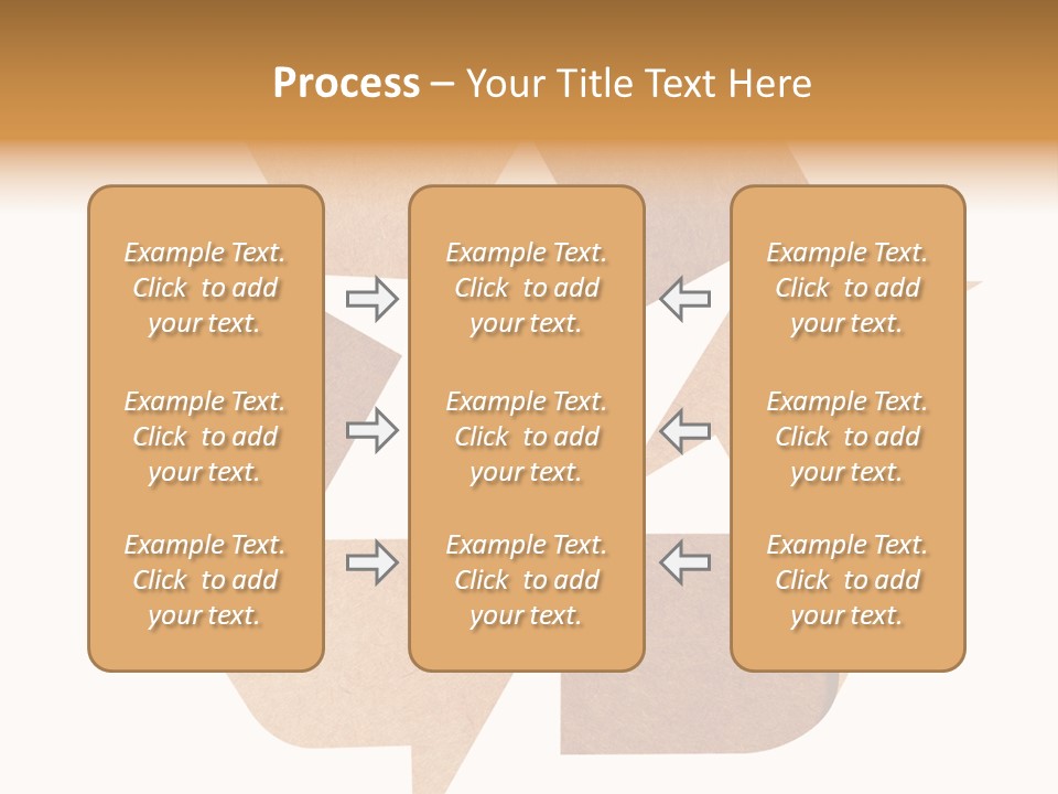 A Brown Recycle Sign With A White Background PowerPoint Template