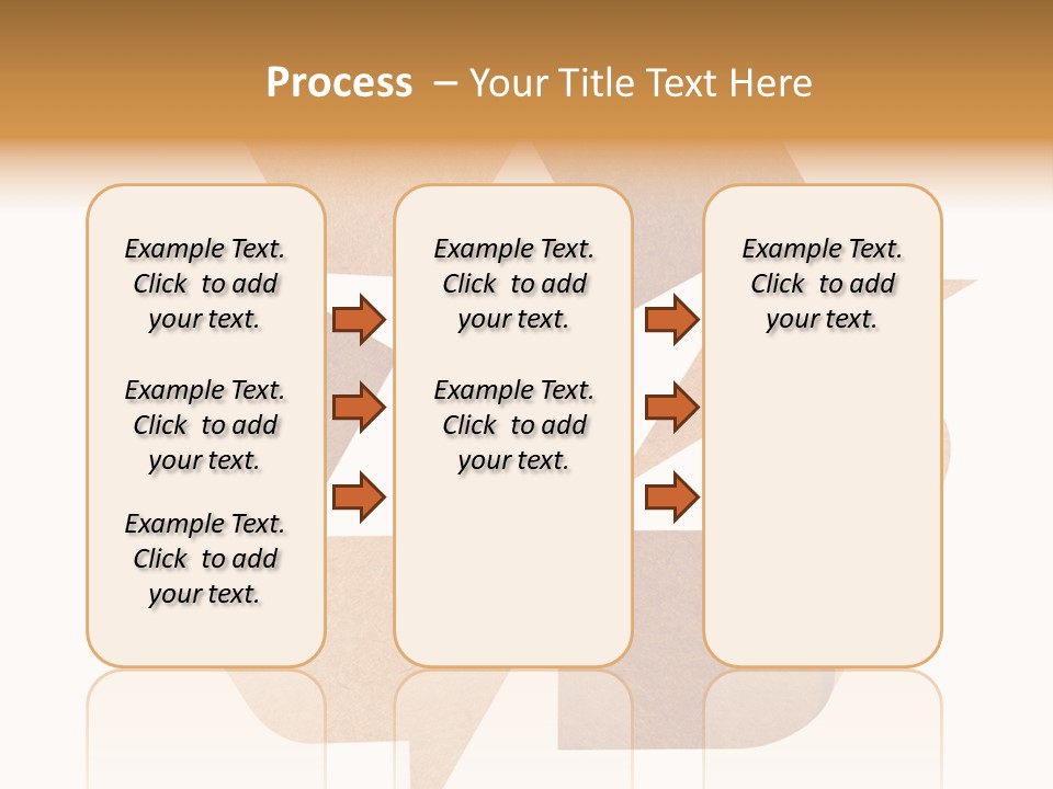A Brown Recycle Sign With A White Background PowerPoint Template