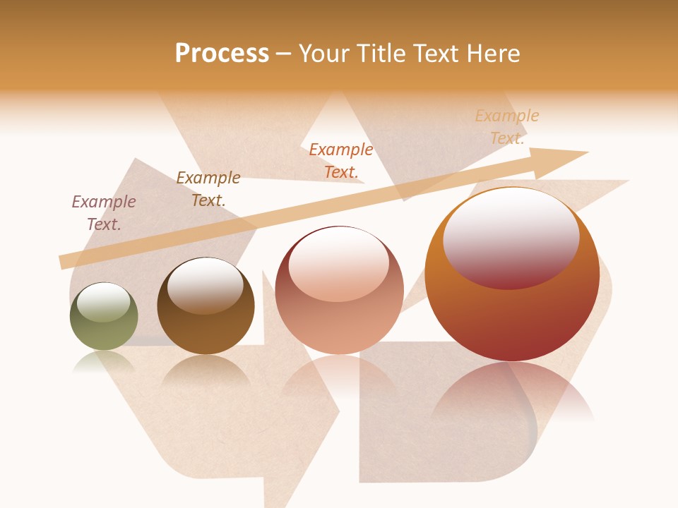 A Brown Recycle Sign With A White Background PowerPoint Template