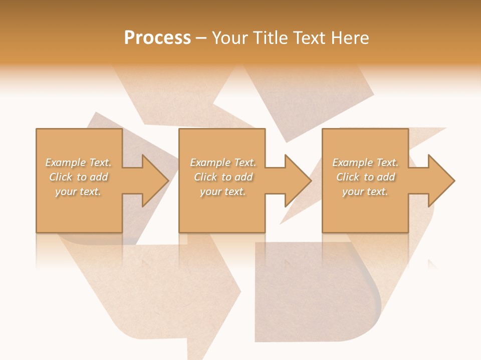 A Brown Recycle Sign With A White Background PowerPoint Template