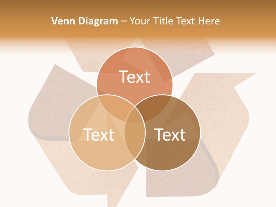 A Brown Recycle Sign With A White Background PowerPoint Template