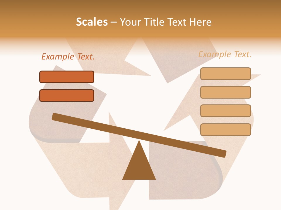 A Brown Recycle Sign With A White Background PowerPoint Template