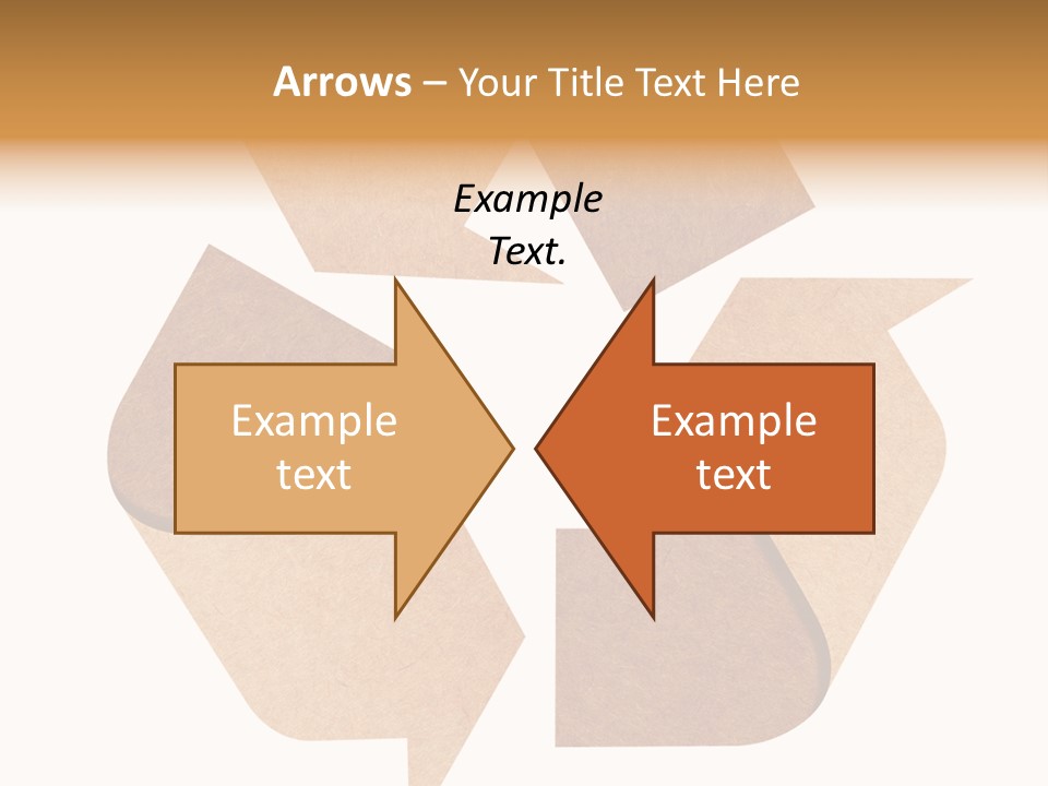 A Brown Recycle Sign With A White Background PowerPoint Template