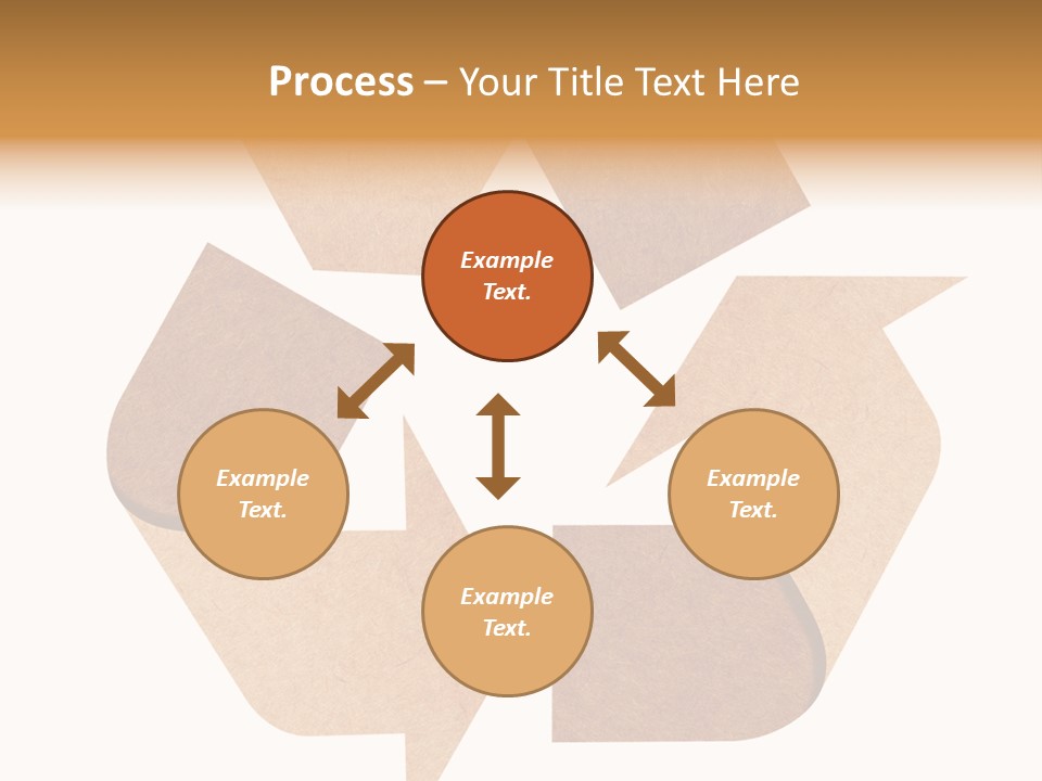 A Brown Recycle Sign With A White Background PowerPoint Template