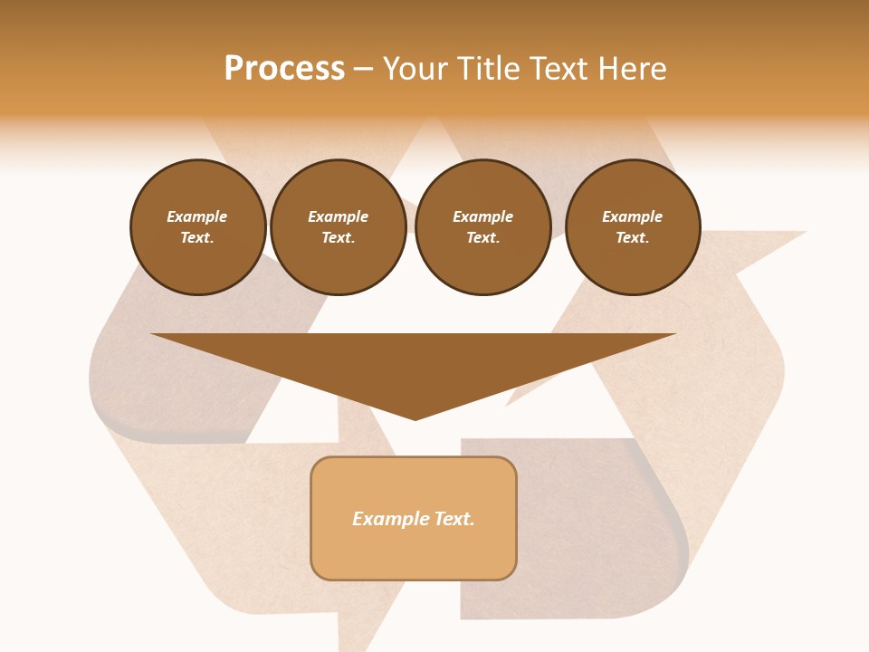 A Brown Recycle Sign With A White Background PowerPoint Template