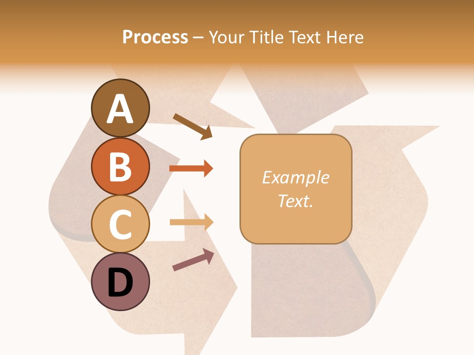 A Brown Recycle Sign With A White Background PowerPoint Template